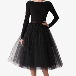 Black Tulle Skirt in Size XS